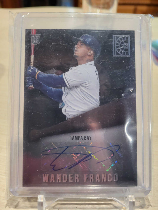 2022 Panini Capstone Wander Franco Autograph Rookie Card in protective case.