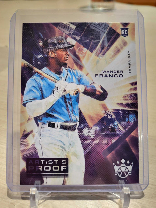2022 Diamond Kings Baseball Wander Franco 95 RC card for Tampa Bay Rays collectors.