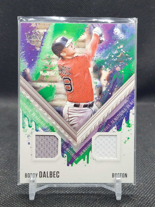 2021 Panini Diamond Kings Bobby Dalbec rookie card with memorabilia patches.
