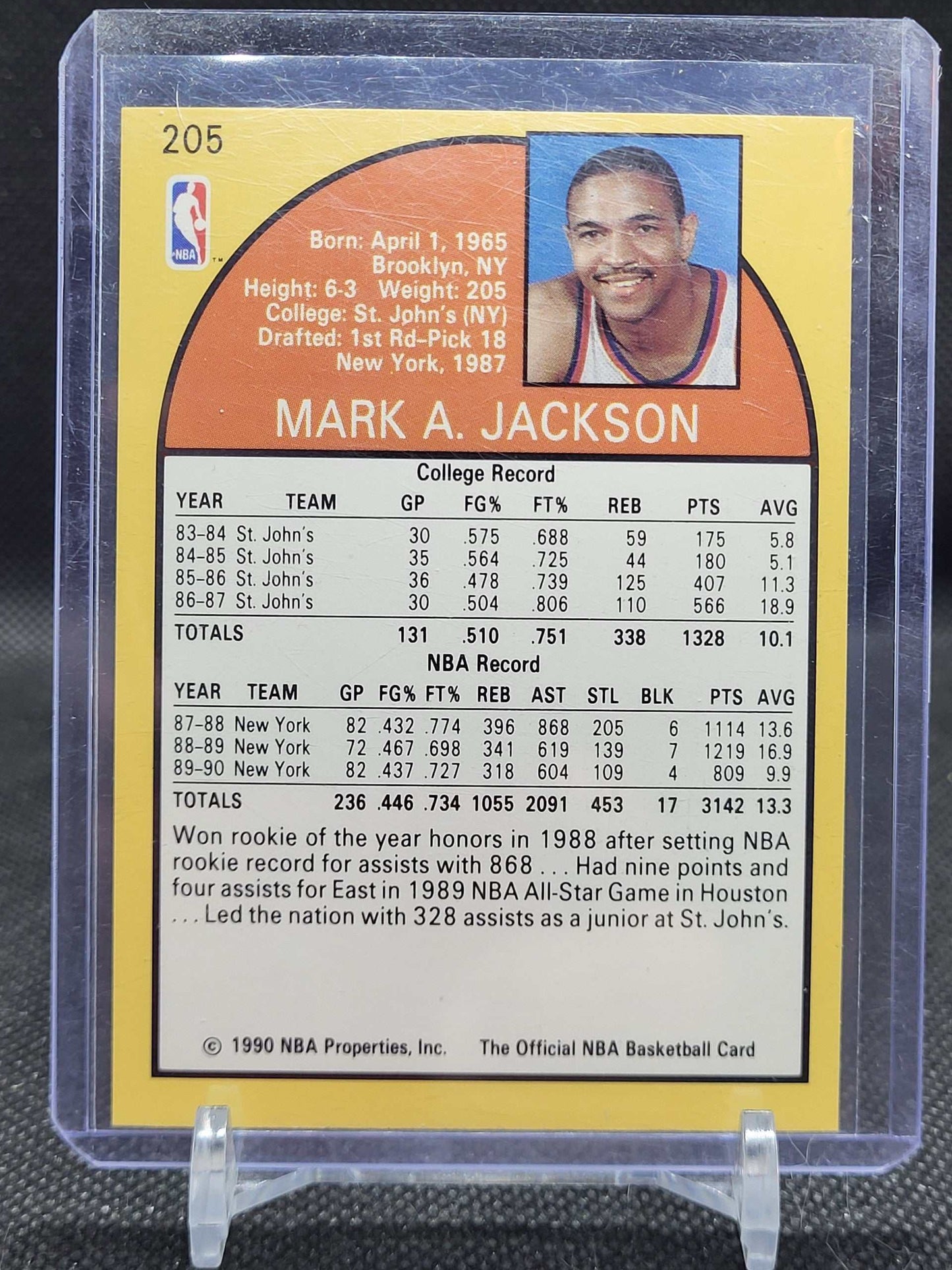 1990 NBA Hoops M. Jackson Knicks Menendez Bros Courtside