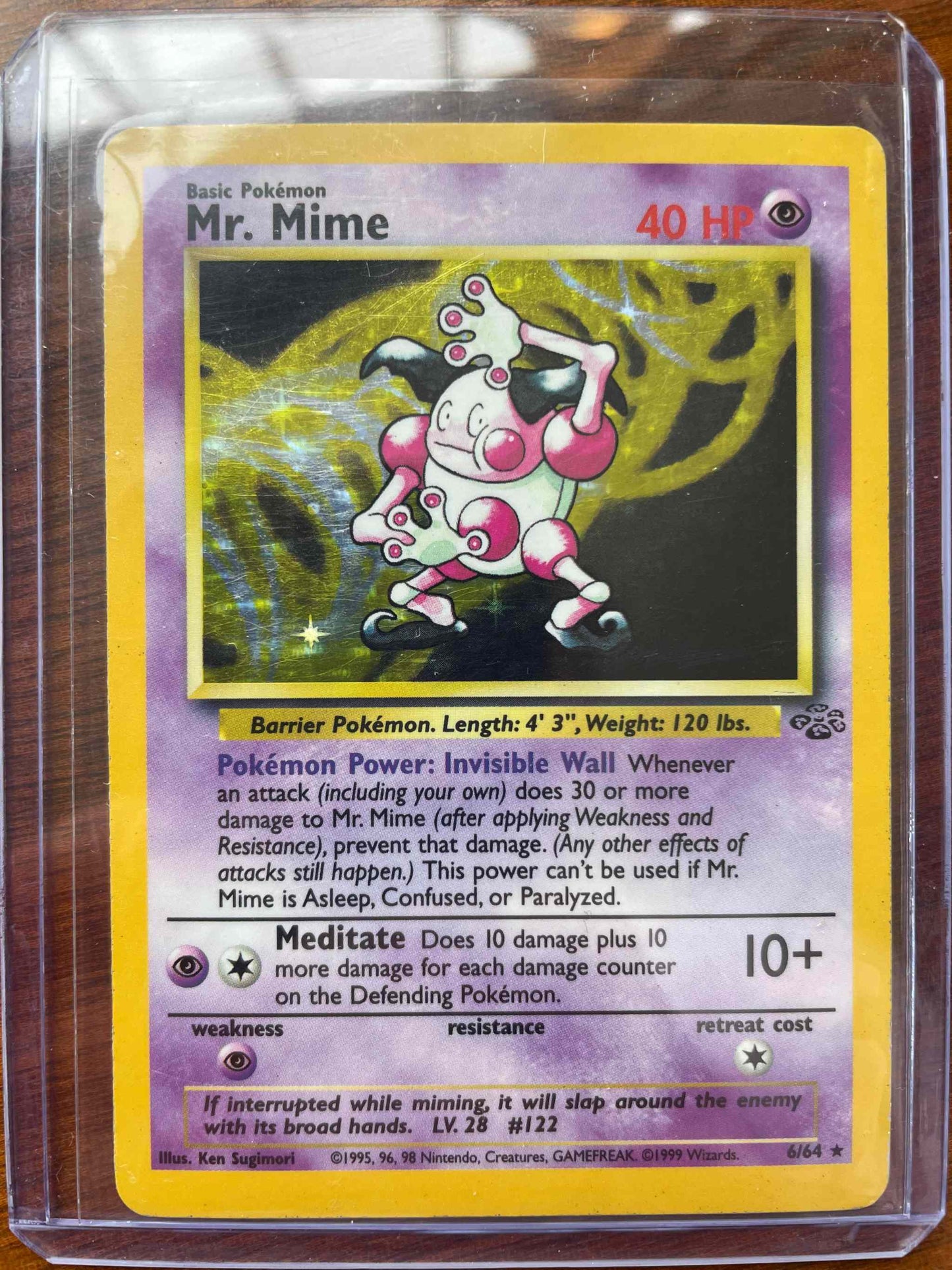 Pokémon TCG Mr. Mime 6/64 Holo Unlimited Jungle Card