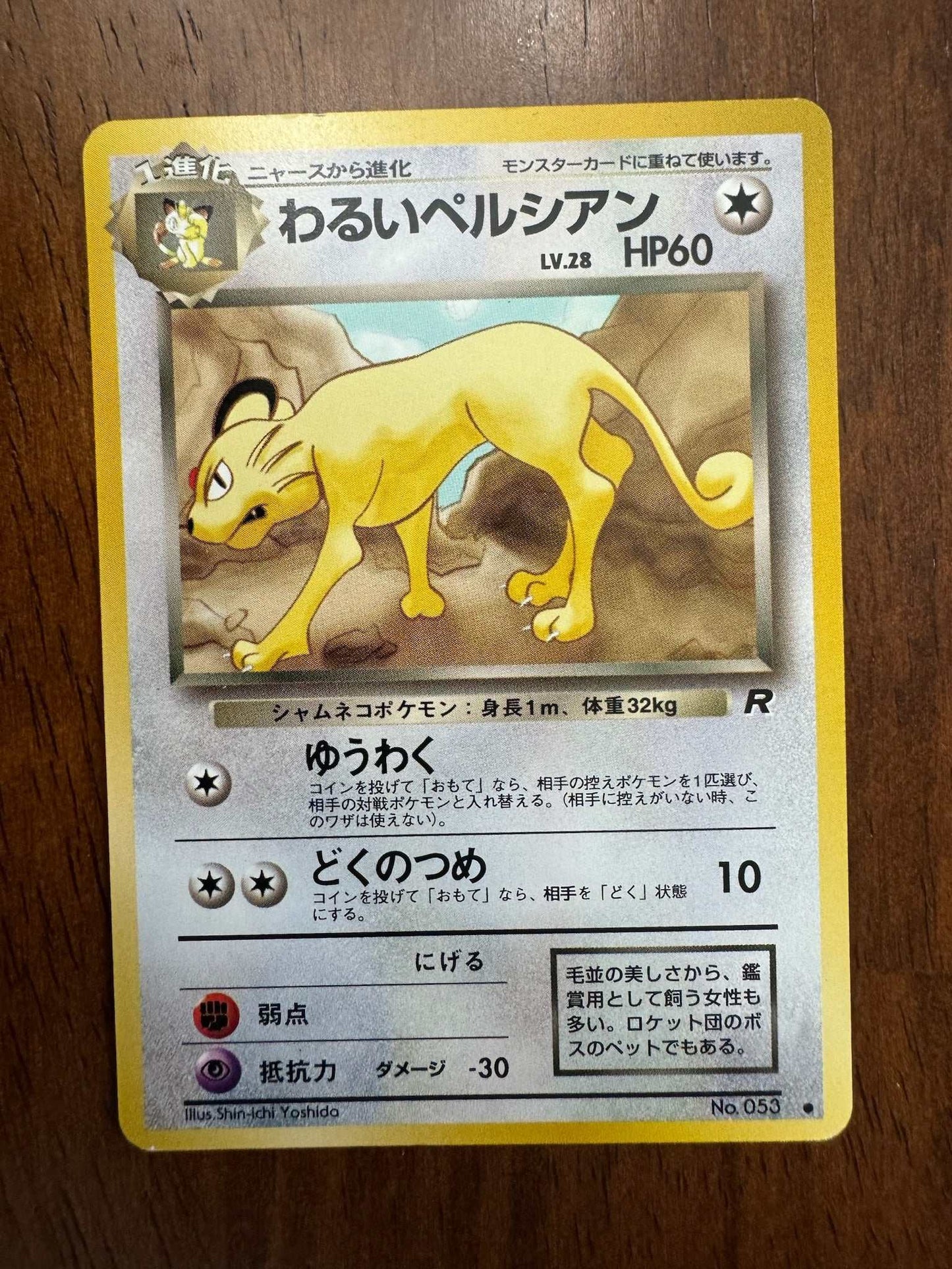 Dark Persian #53 Pokemon card game Pocket Monster, rare Japanese collectible.