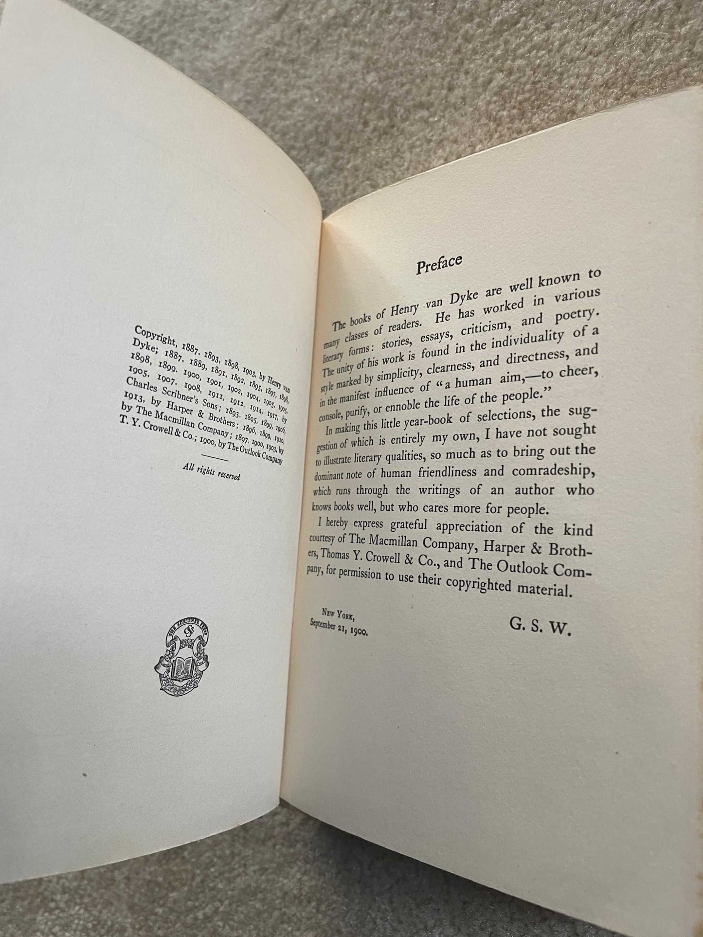 *RARE* 1917 THE FRIENDLY YEAR By Henry Van Dyke
