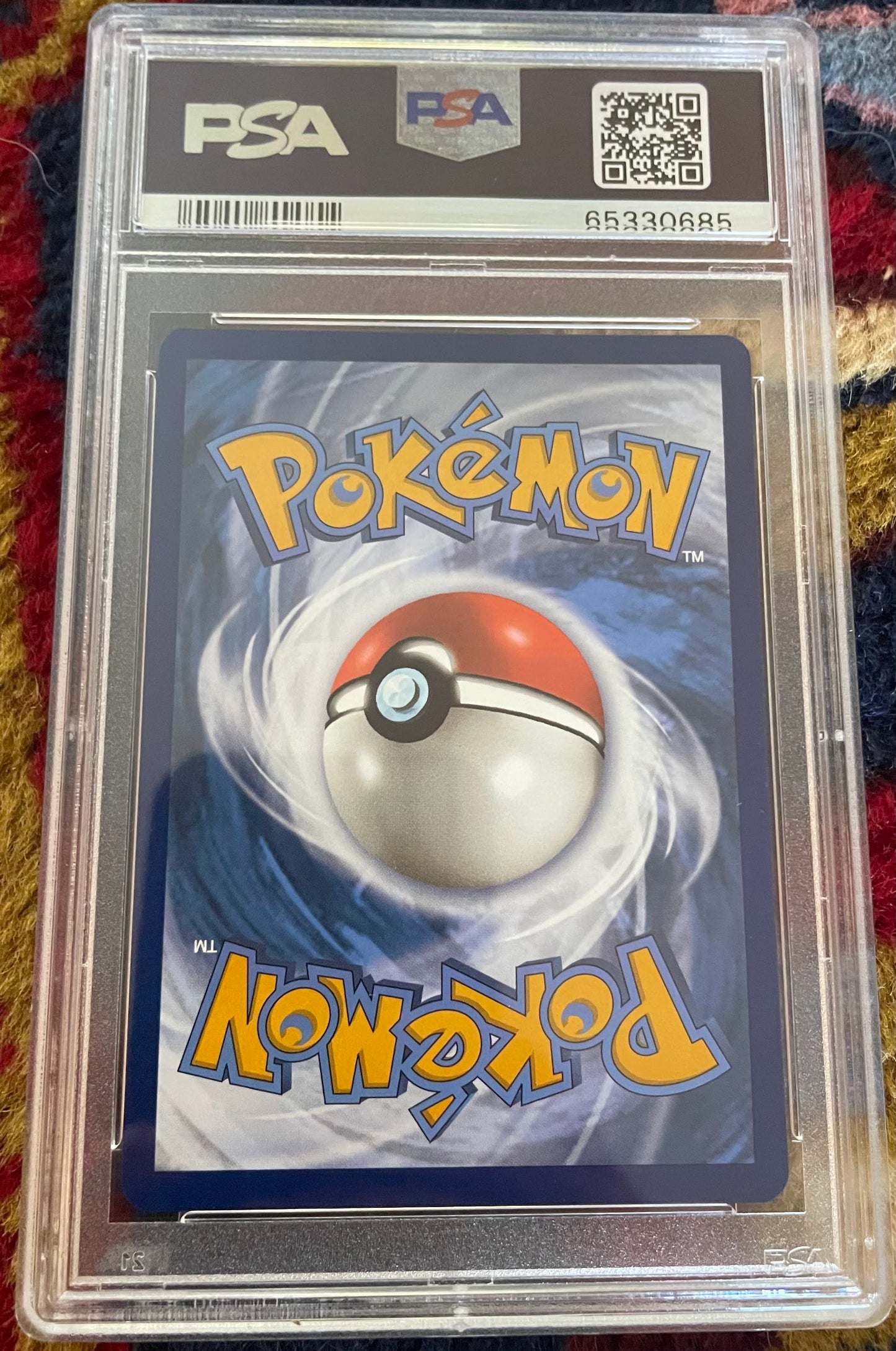 Battle Styles #155/163 Tyranitar V PSA-graded trading card in protective case.