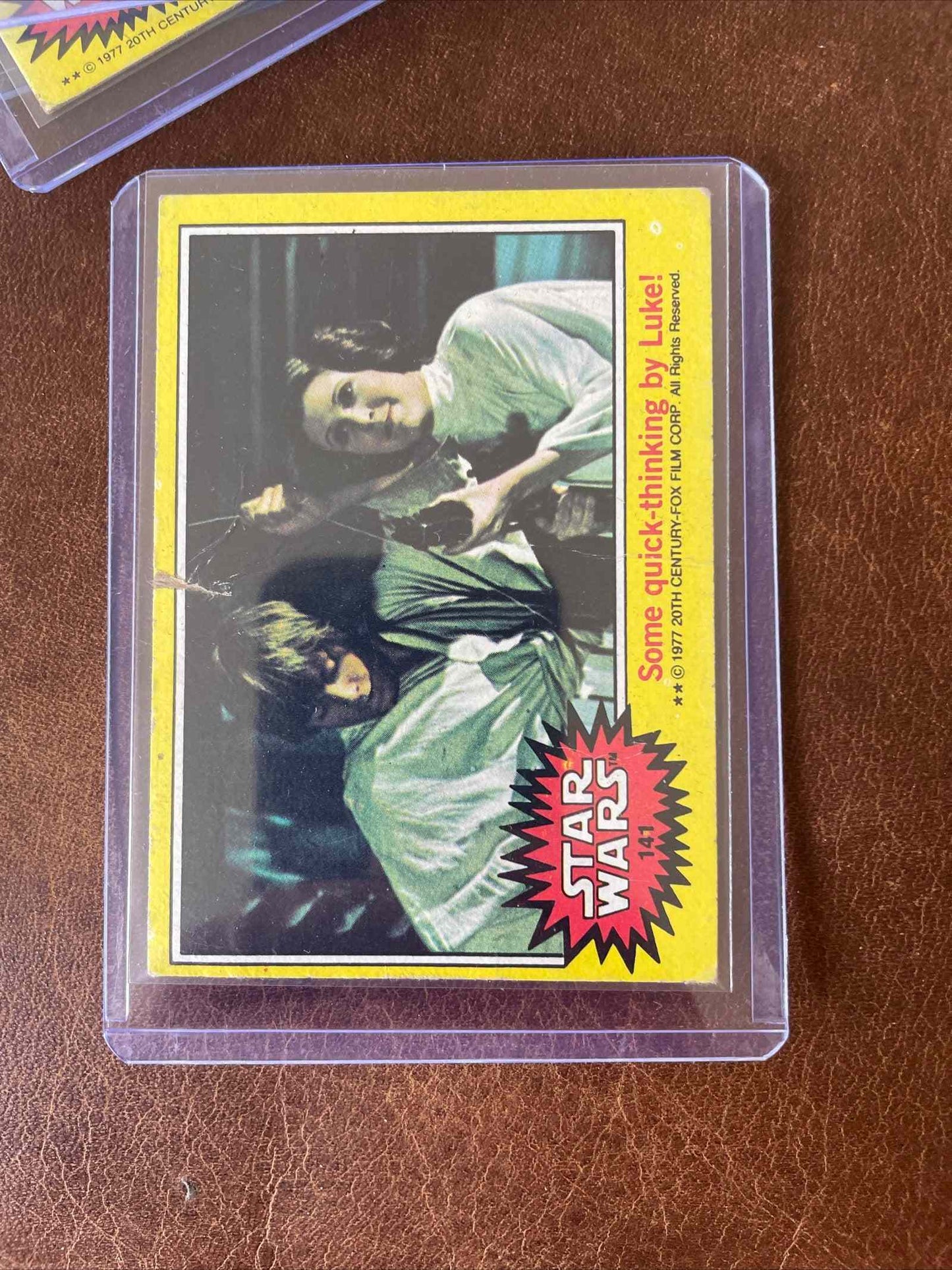 Vintage Circa 1977 Star Wars card featuring iconic characters, part of a 5-card lot.