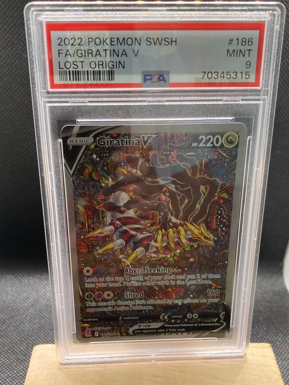 Lost Origin #186/196 Giratina V (Alternate Full Art) PSA 9