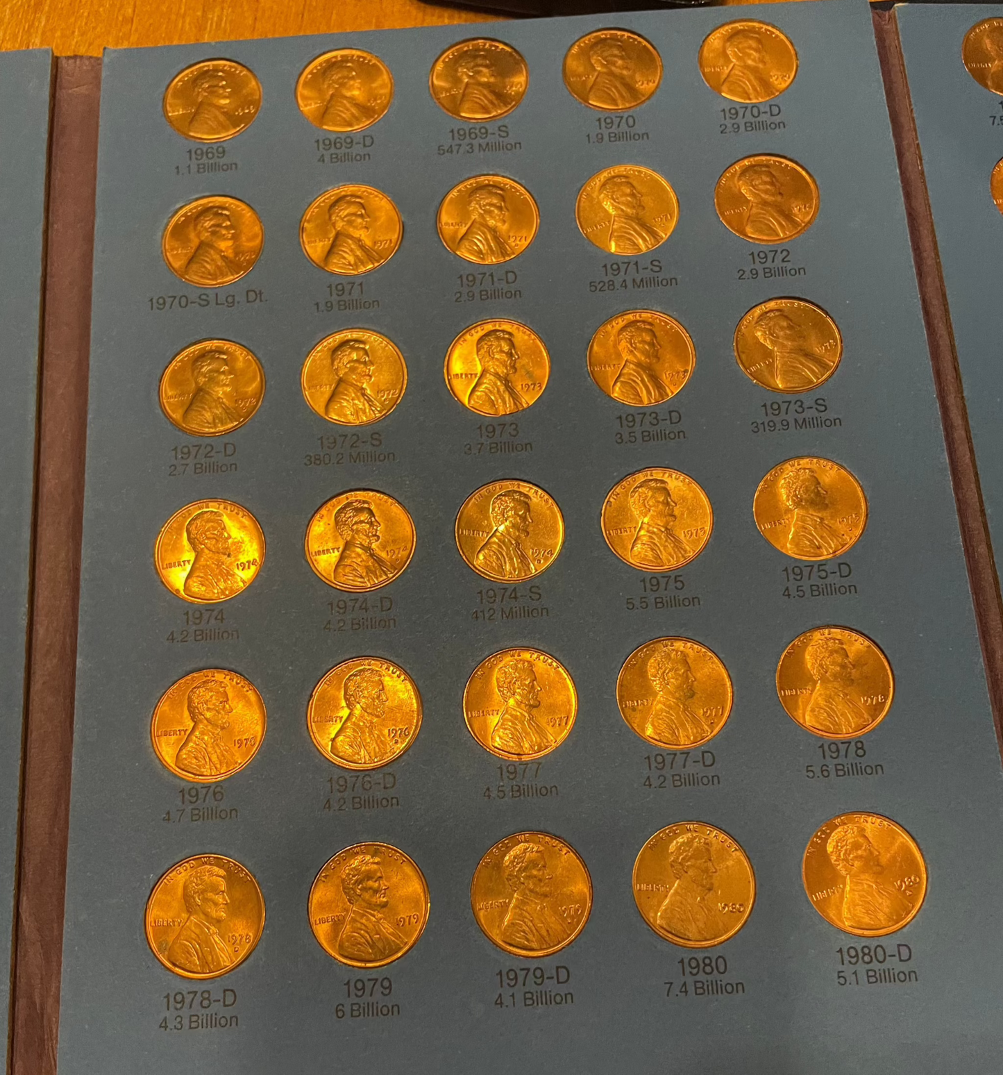 Collector's lot of penny books featuring various Lincoln cents.