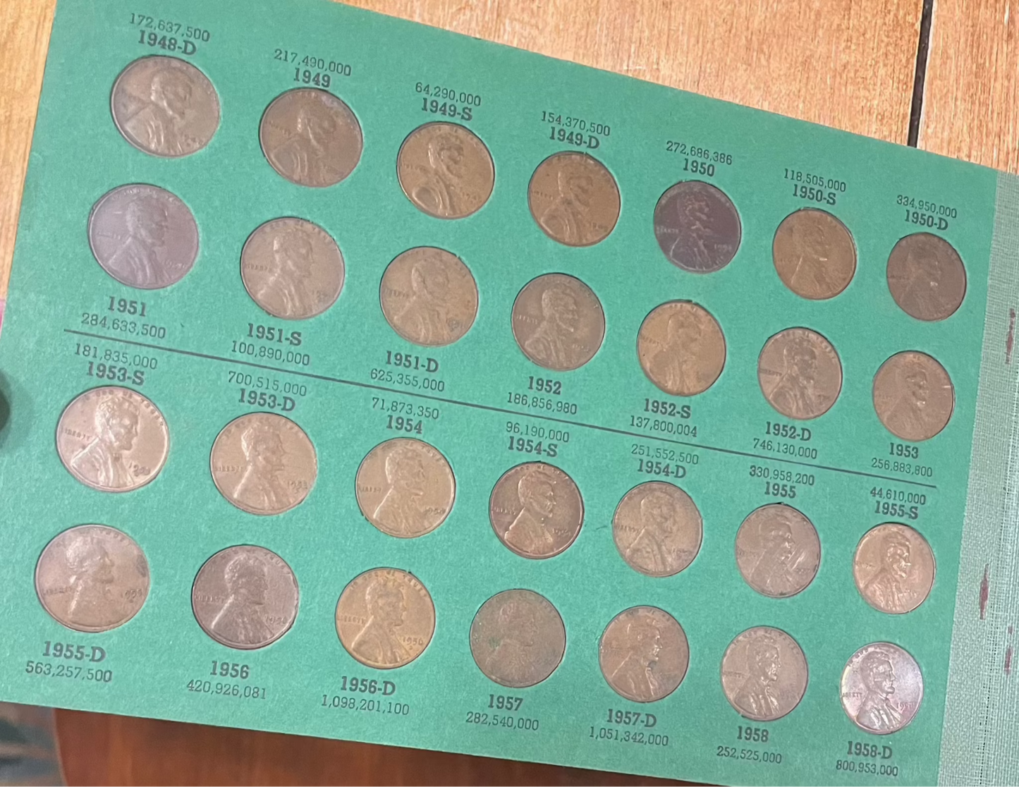 Collector's lot of penny books featuring Lincoln and Indian Head pennies, includes near-mint steel cents bonus.