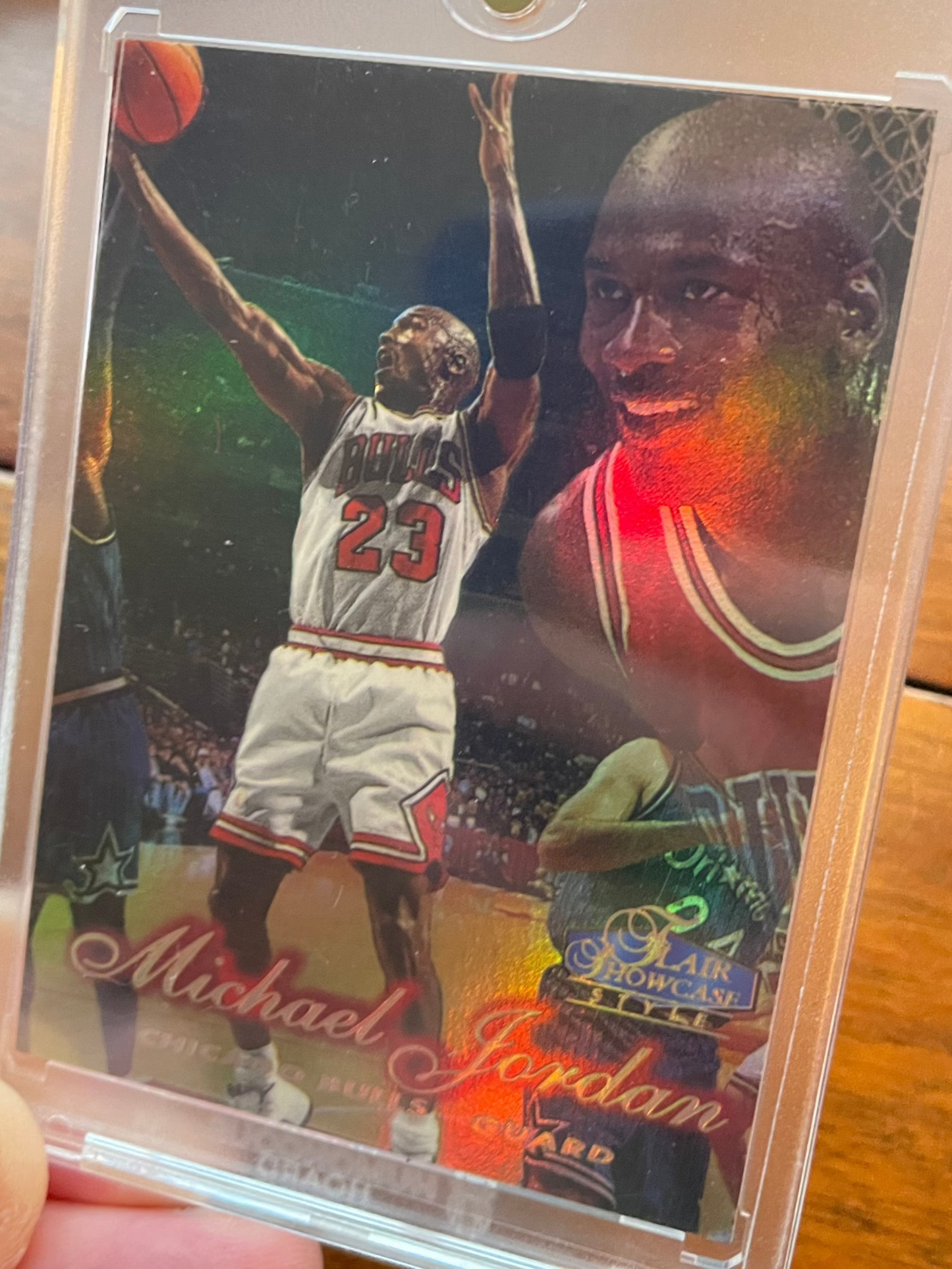 1998 Fleer Flair Showcase Michael Jordan basketball card.