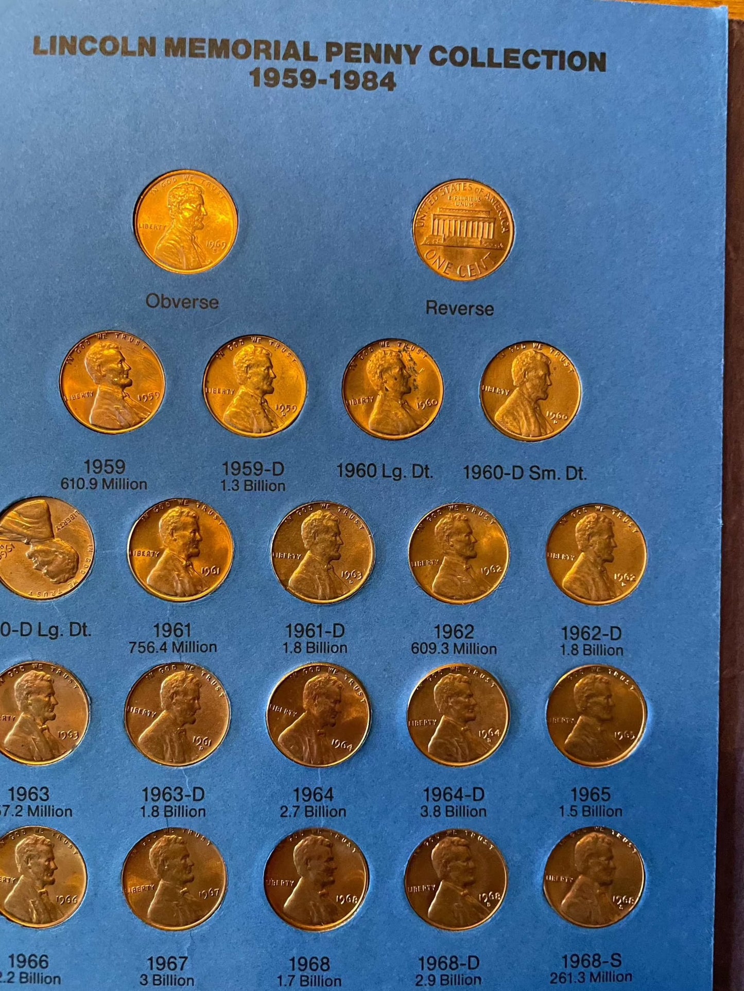Collector's lot of penny books with Lincoln cents, including Indian Head and near-mint steel cents bonus.