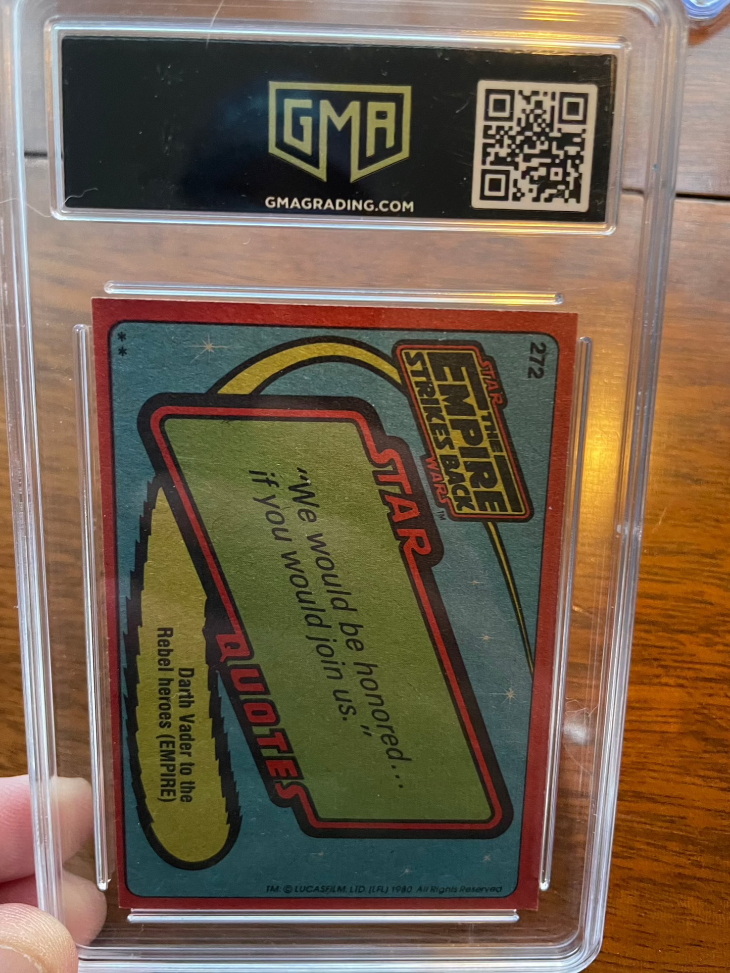 1980 Topps Empire Strikes Back Boba Fett #272 GMA 6.5 collectible card.
