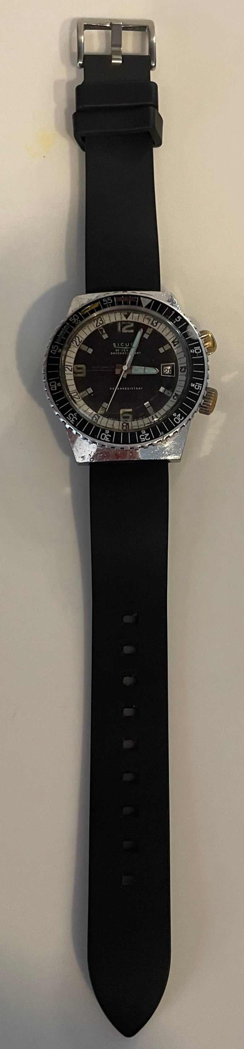Sicura Breitling 400 Vacuum Tested 25 Jewels Automatic Vintage Men's Watch