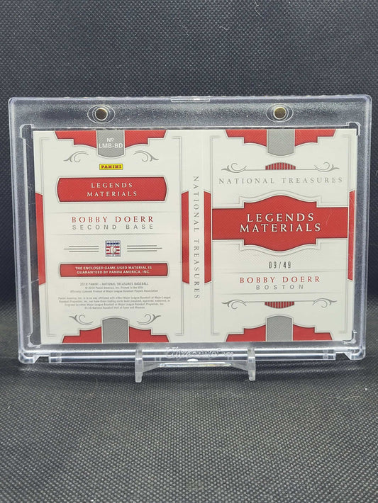 Bobby Doerr 2018 National Treasure Jersey booklet card #09/49Booklet