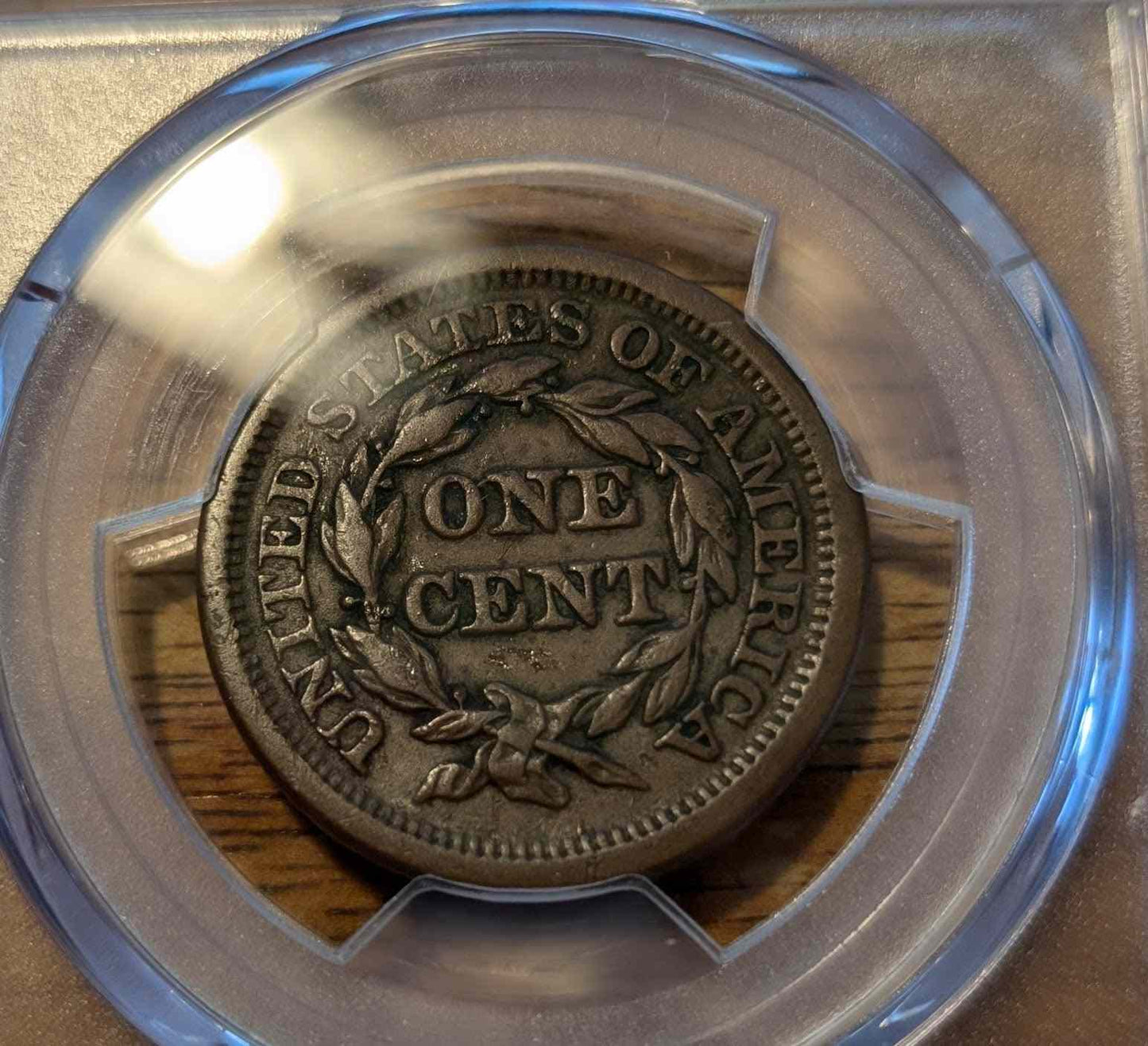 1851 Braided Hair Large Cent VF20 with sharp details, certified, historic American coin.