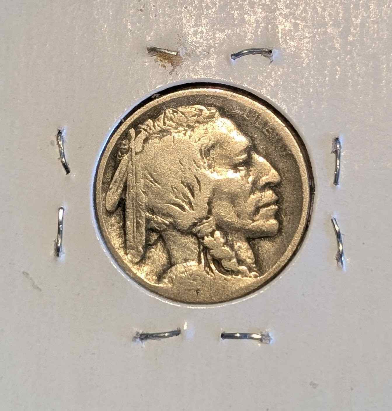 1913 D Buffalo Nickel Variety 1 with Native American design.