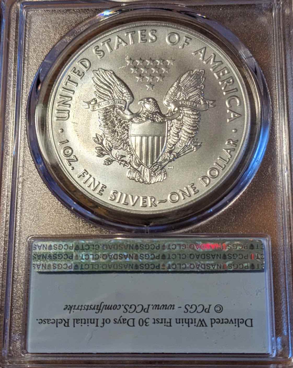 2021 silver eagle T1 PCGS MS69 emergency issue coin struck at San Francisco.