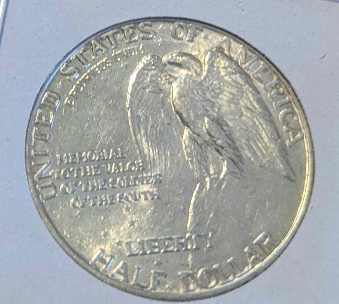 1925 Stone Mountain Half Dollar collectible coin, reverse side showing eagle design.