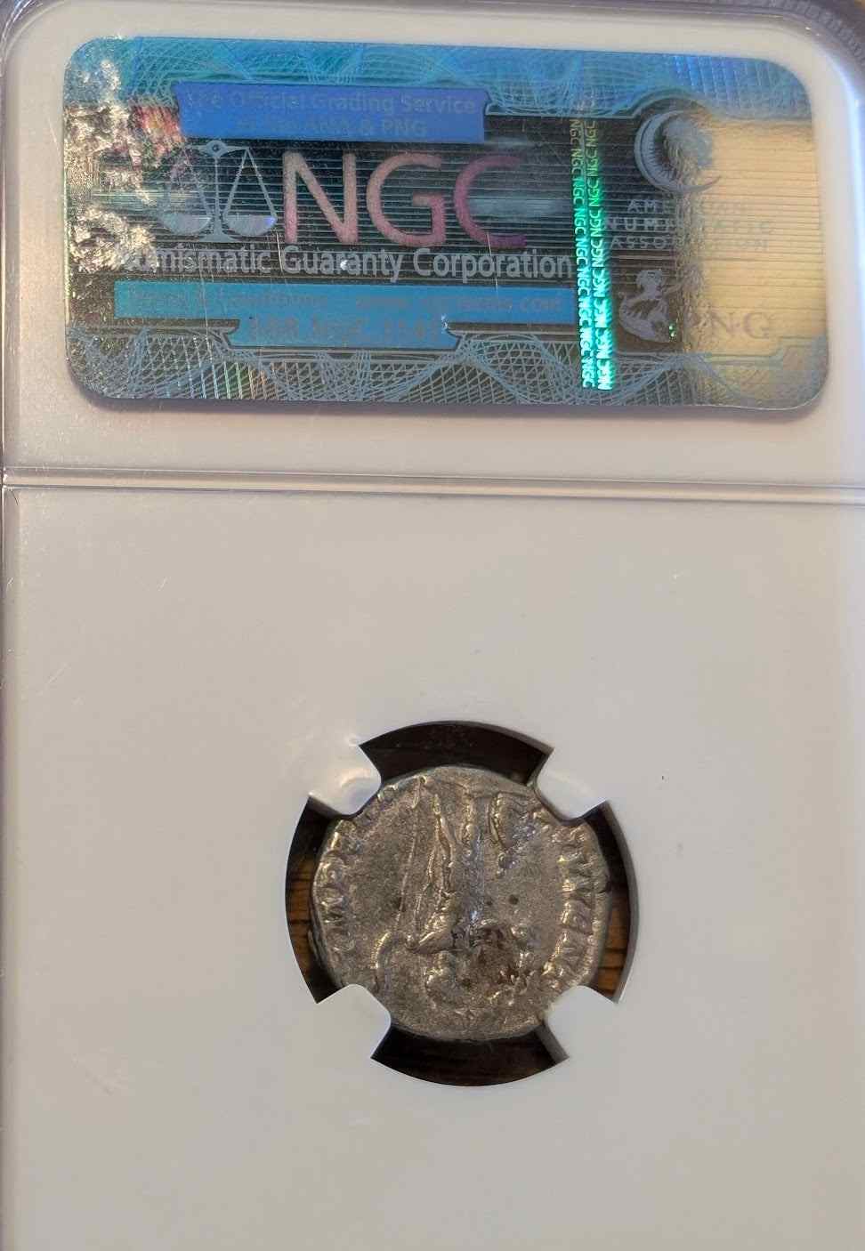 Roman Empire Caracalla AR Denarius coin, 198-217 AD, VF35 condition, Rome Mint.