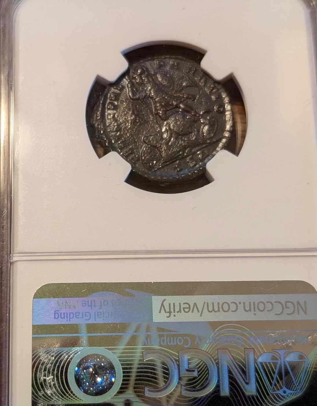 Ancient Roman Empire Constantius II BI Centenionalis coin, very fine condition, from AD 337-361.