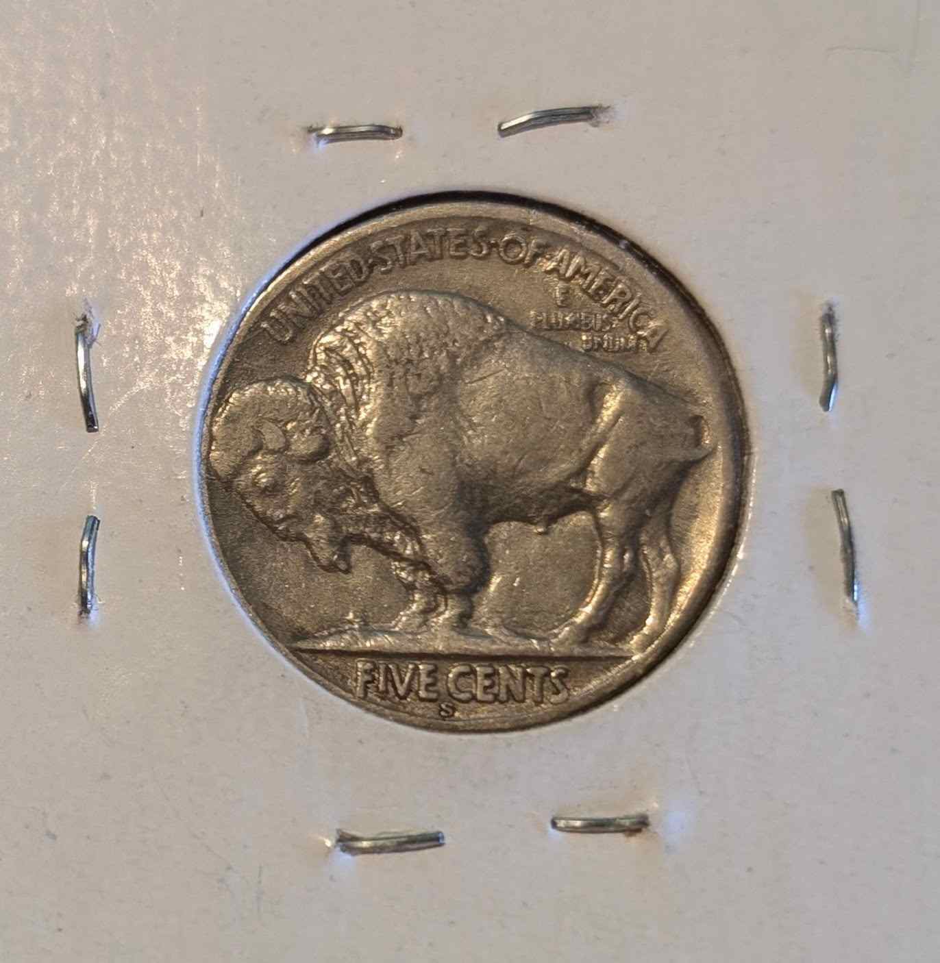 1936 S Buffalo Nickel in very fine condition, valuable for coin collectors and history enthusiasts.