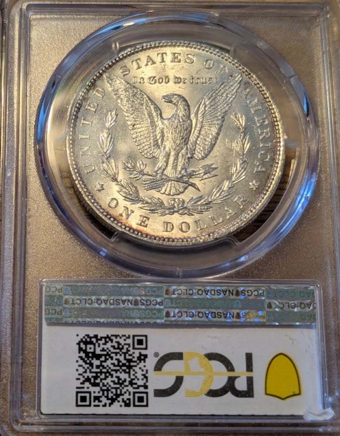 1896 MORGAN SILVER DOLLAR MS62