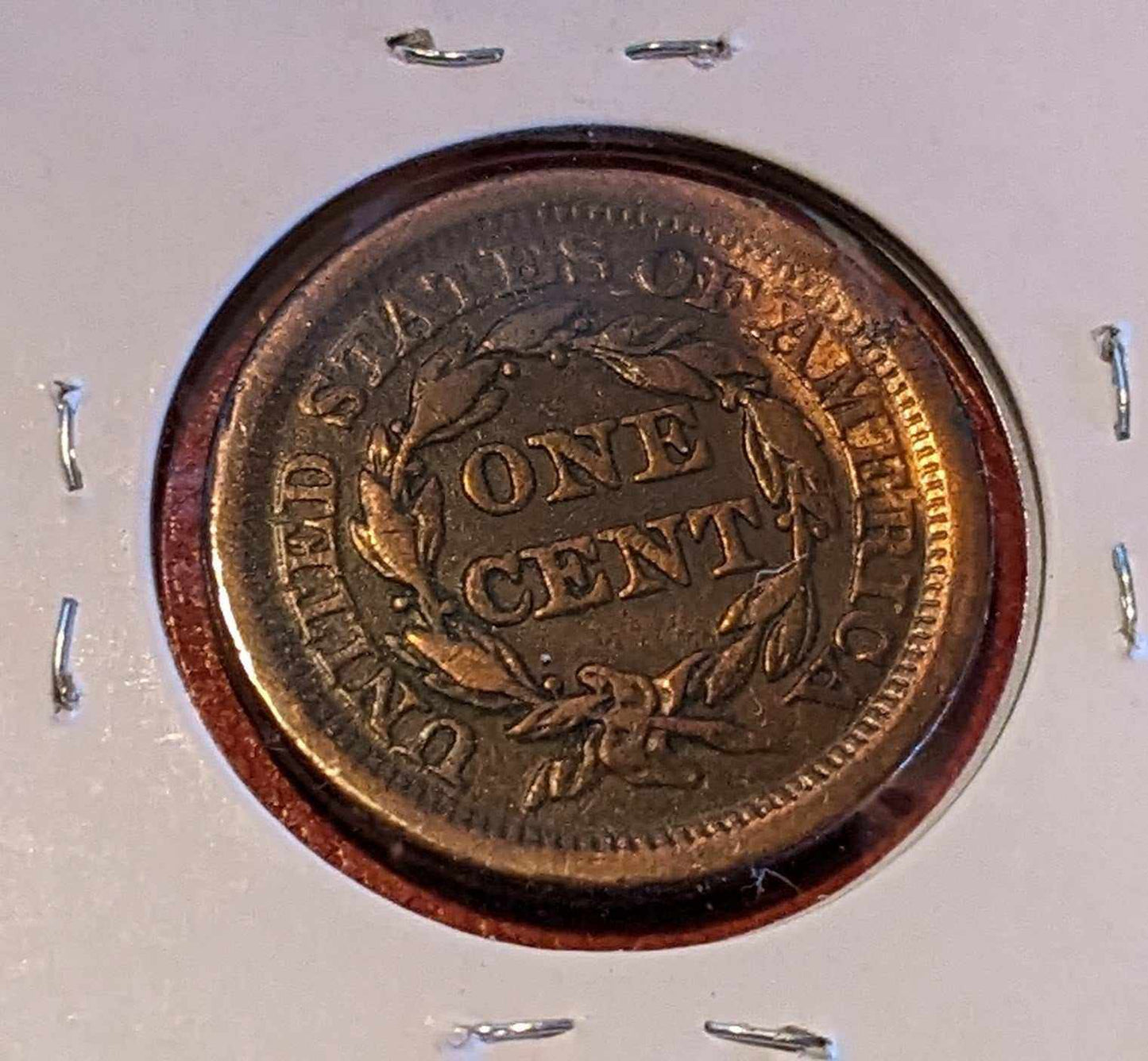 1843 - BRAIDED HAIR LARGE CENT (large letters) - Very Fine