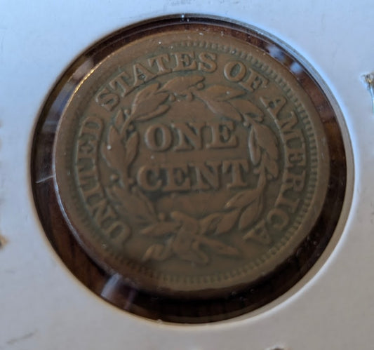 1848 Braided Hair Large Cent – Very Fine Details – Strong Detail, Original Surfaces