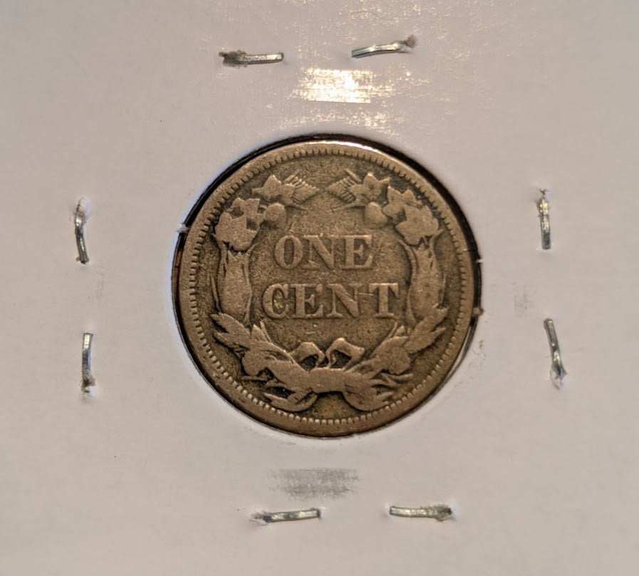 1858 Flying Eagle Cent 1¢ Small Letters (Collector-Attributed) – Holder Marked F12