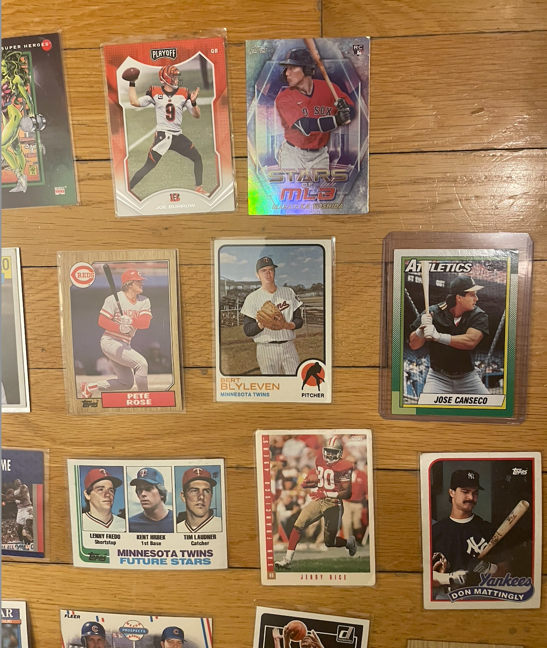 45-Card Sports & Marvel Trading Card Lot – Stars, Rookies, Inserts, Legends