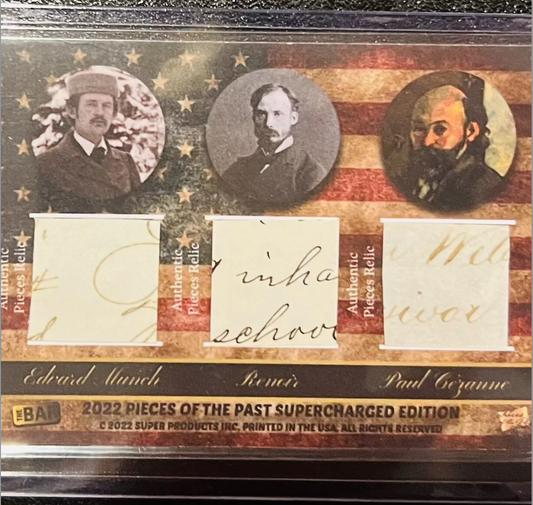 2022 Pieces of the Past Supercharged Edition 6-Way Painters Manuscript Relic – Van Gogh / Picasso / Monet