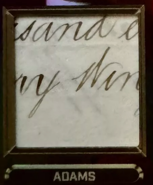 Founding Fathers Triple Manuscript Relic Card – Adams, Hamilton & Hancock – Revolutionary Era Handwriting Collection