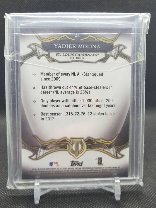 Yadier Molina 2016 Topps Tribute purple refractor card