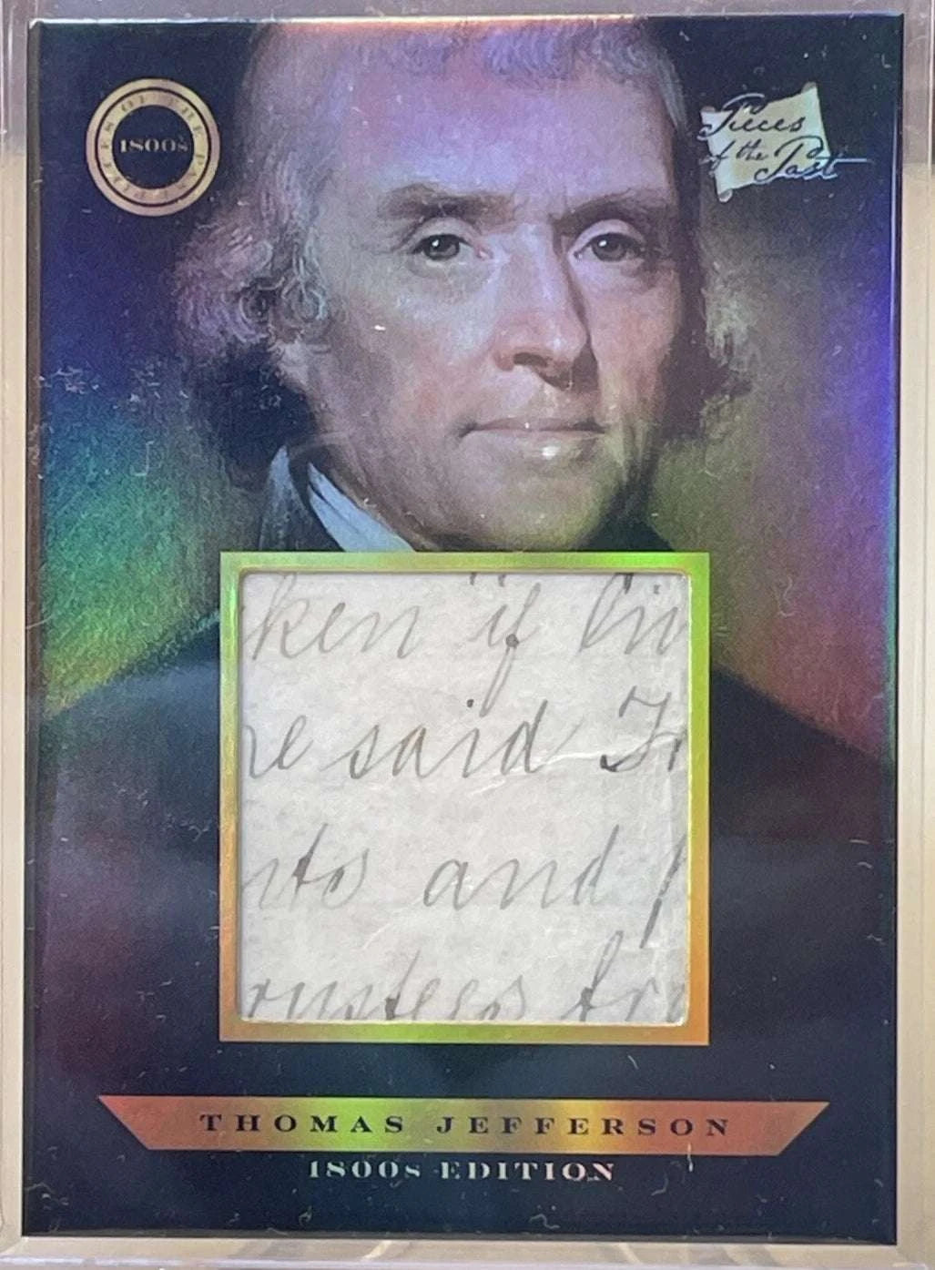 Thomas Jefferson Handwriting Relic Card Lot (4x) – 1800s Edition | Pieces of the Past