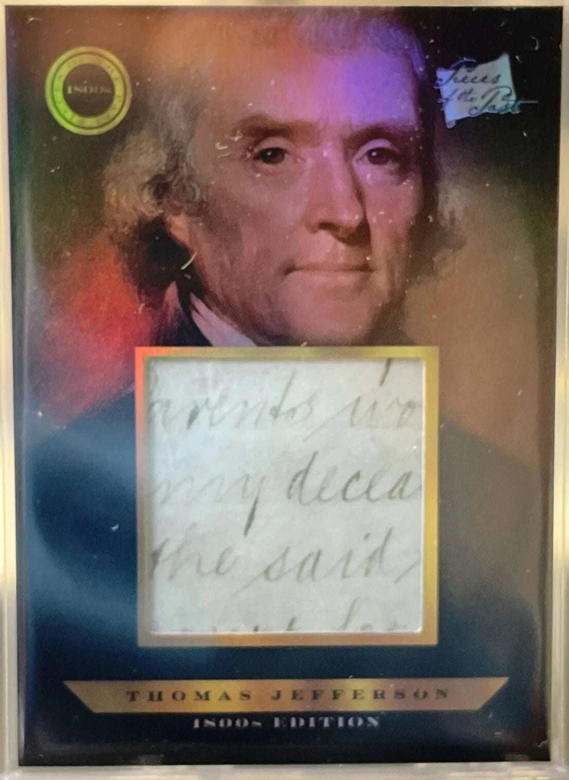 Thomas Jefferson Handwriting Relic Card Lot (4x) – 1800s Edition | Pieces of the Past