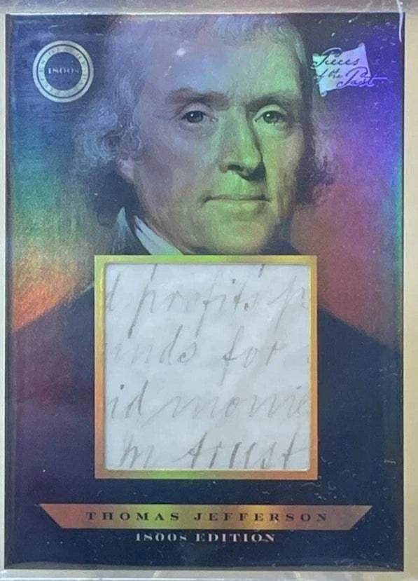 Thomas Jefferson Handwriting Relic Card Lot (4x) – 1800s Edition | Pieces of the Past