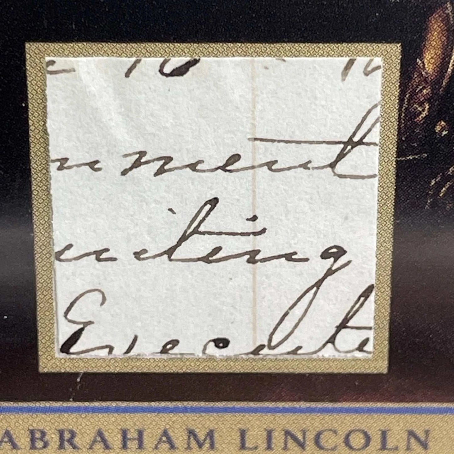 Abraham Lincoln – Historic Handwriting Featuring “Executive” – Rare Presidential Collectible