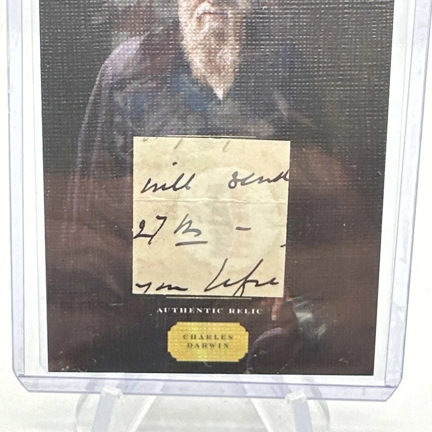 Charles Darwin “Will Send” Handwritten Fragment – Pieces Relic Authentic Card – Rare Historical Relic