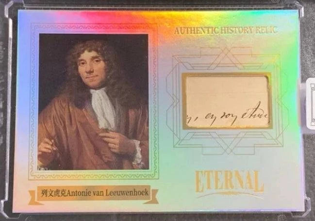 Antonie van Leeuwenhoek Handwriting Relic Card Bundle – 2024 Eternal Cuts