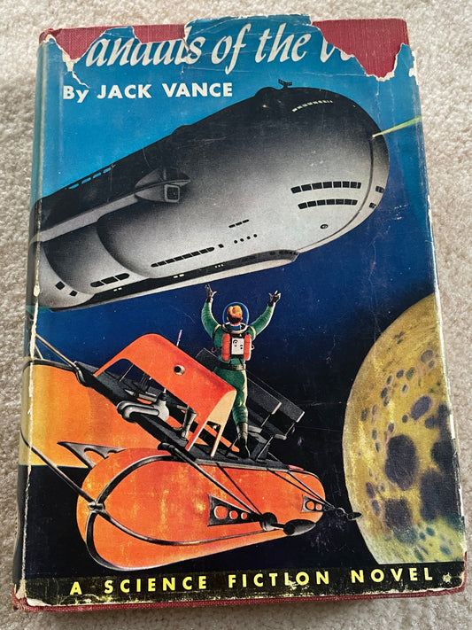Lot of 5 Winston Science Fiction first editions featuring vintage 1950s sci-fi novel with vibrant dust jacket design.