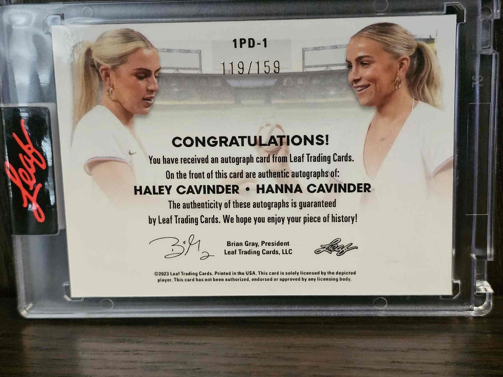 2023 Leaf Cavinder Twins Dual Autograph Card 119/159