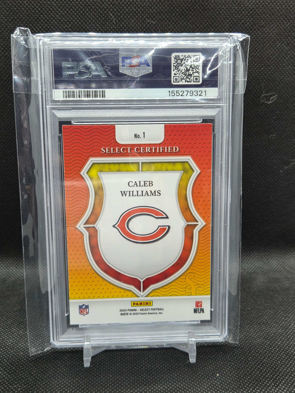 2024 Panini Select Caleb Williams Select Certified Rookie #1 RC PSA 10 GEM MINT