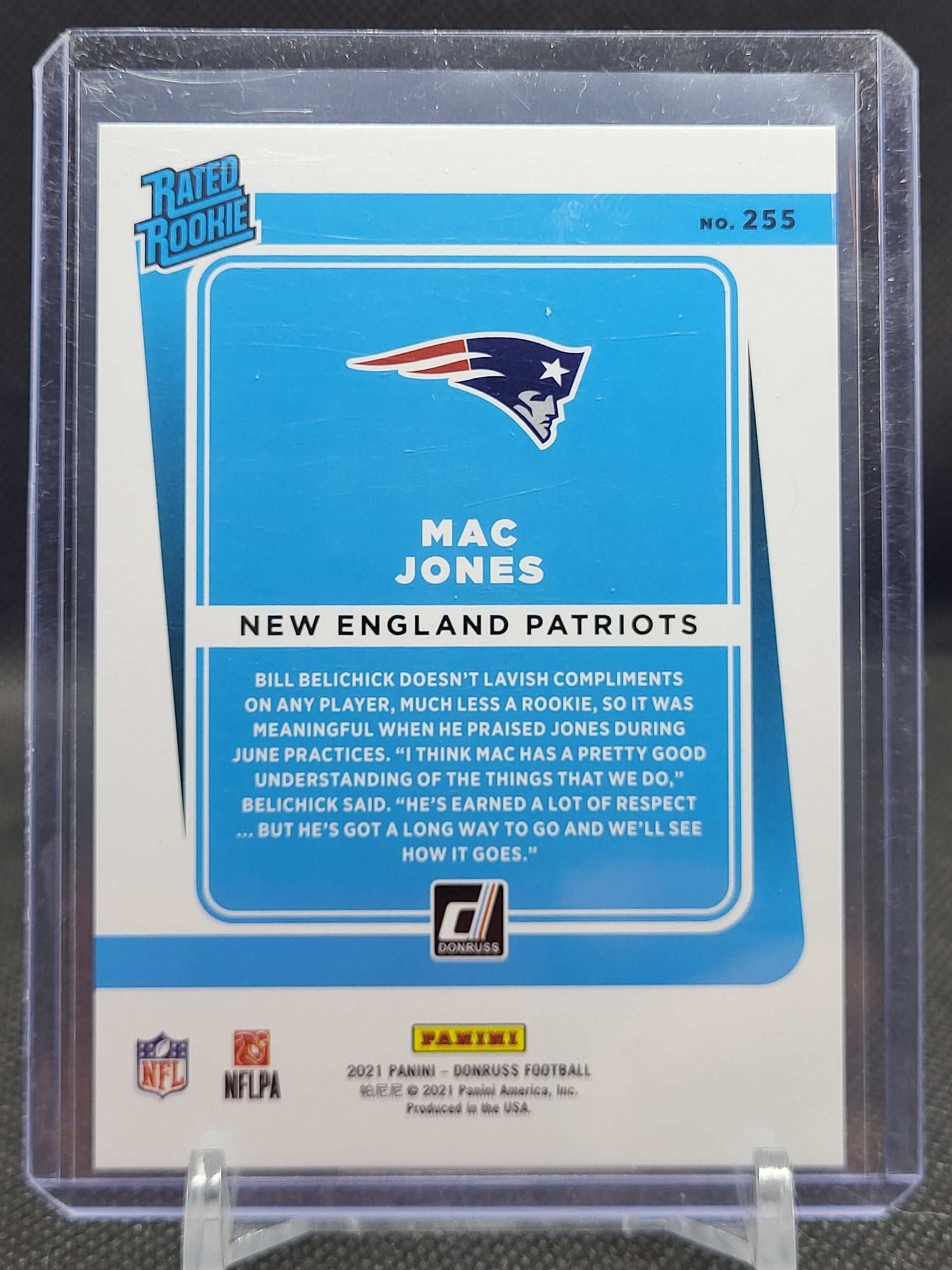 2021 Panini Donruss Season Stat Line 255 Mac Jones RC Rookie 92/500