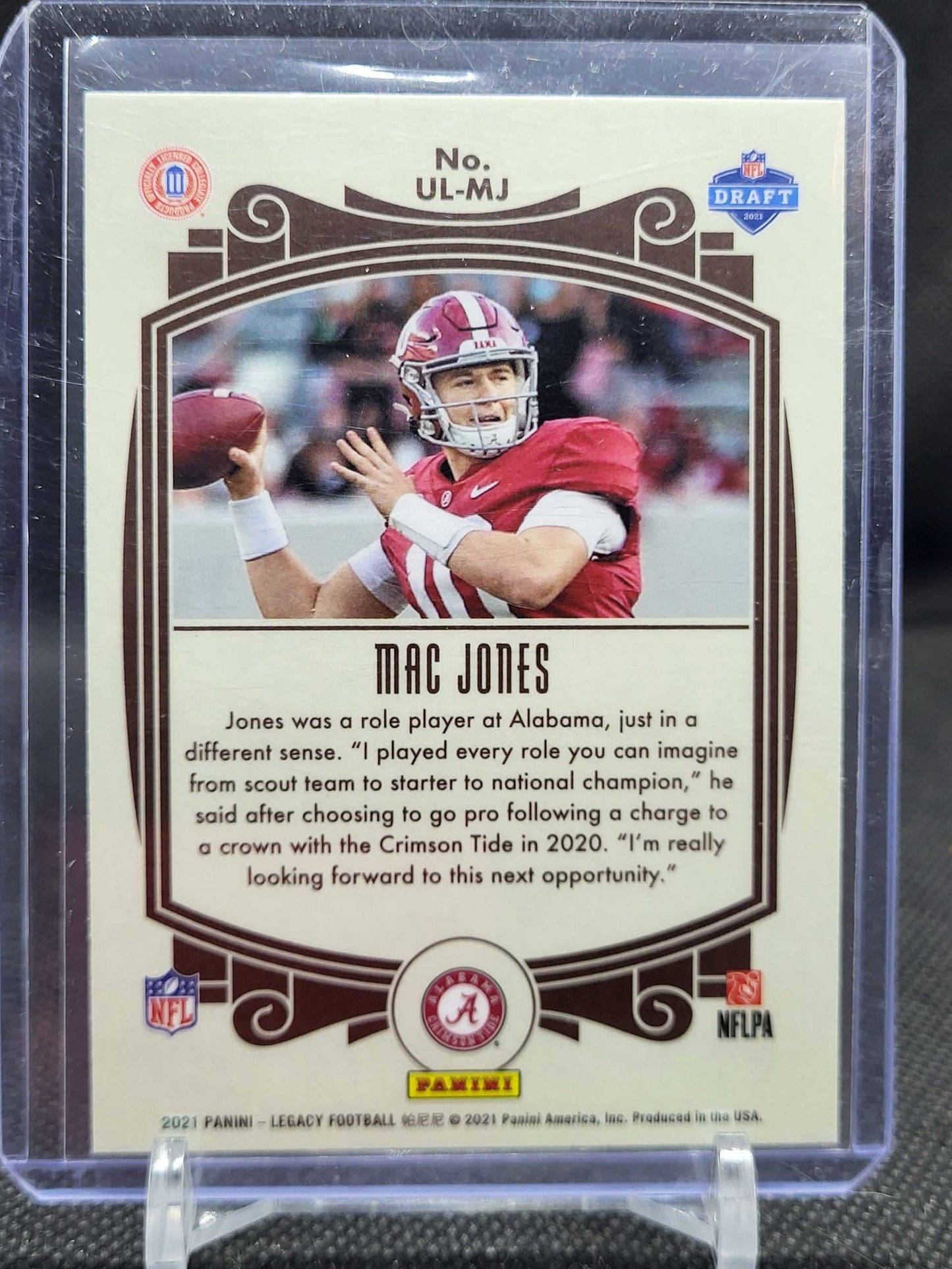 2021 Panini Legacy Mac Jones Under The Lights Rookie RC