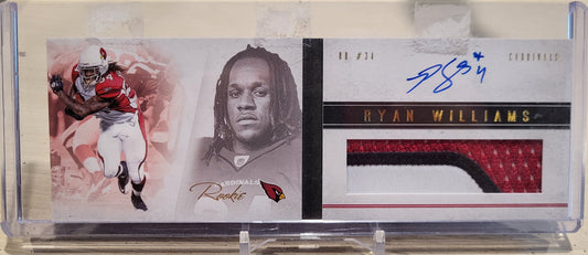 2011 Panini Playbook Gold Ryan Williams jersey autograph card limited edition 5/49.