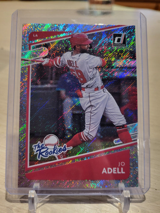 2021 Panini Donruss The Rookies Jo Adell Rookie Card in case.