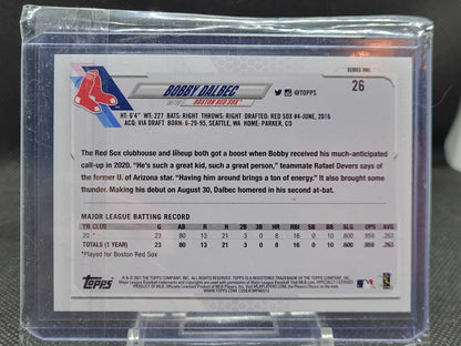 Bobby Dalbec 70 Topps Series One 26 Rookie RC (Perfect 10 potential!)