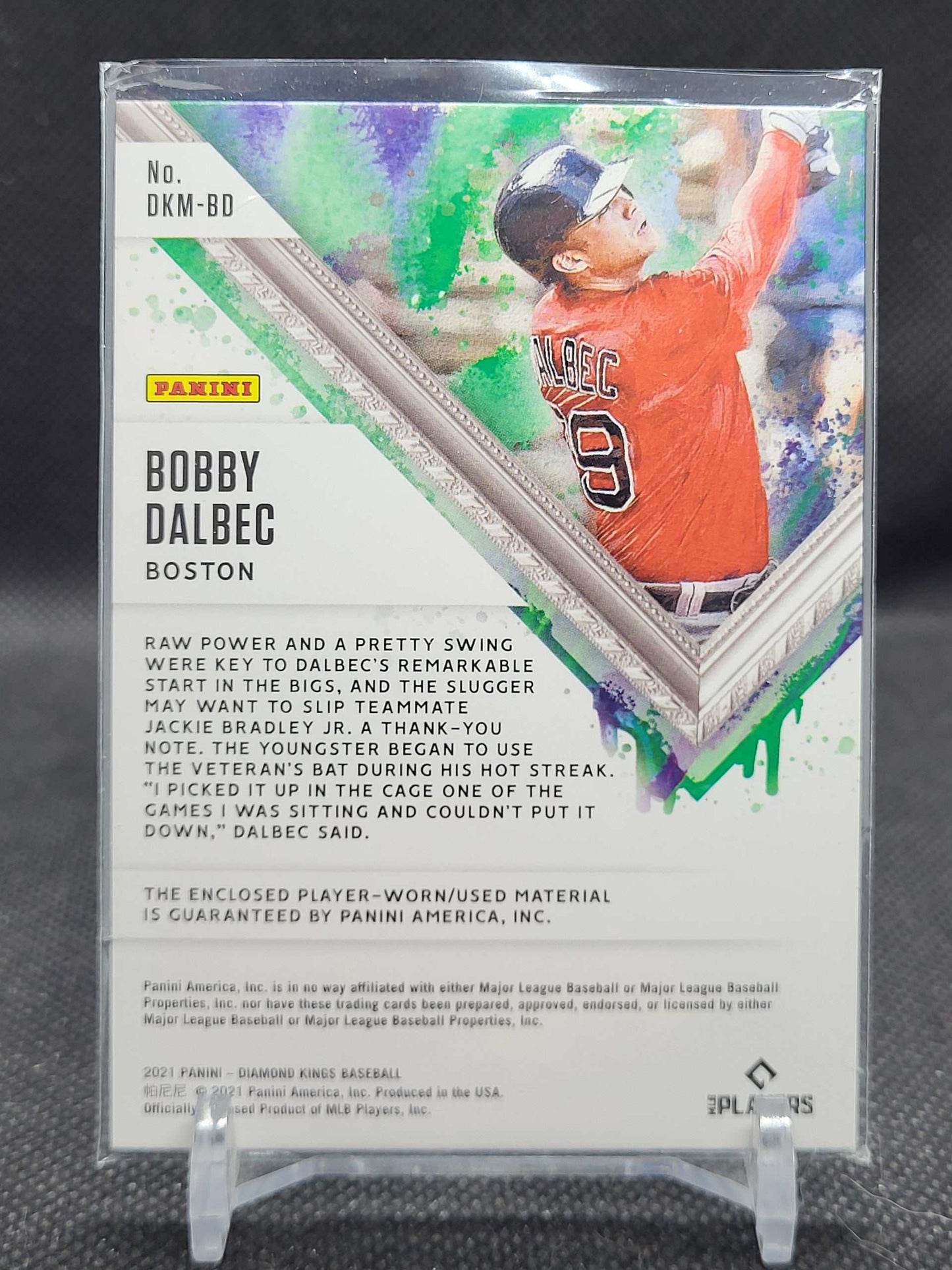 2021 Panini Diamond Kings - Dk Materials Bobby Dalbec #DKM-BD Rookie