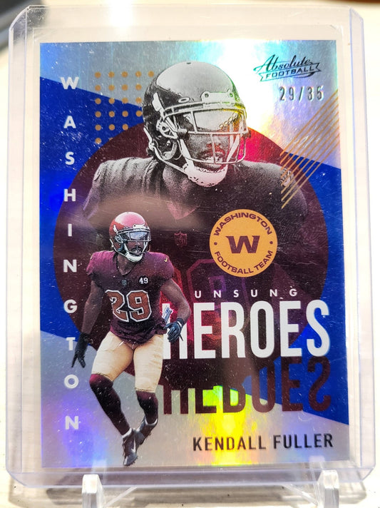 2021 Panini Absolute Unsung Heroes Spectrum Green Kendall Fuller card 29/35.