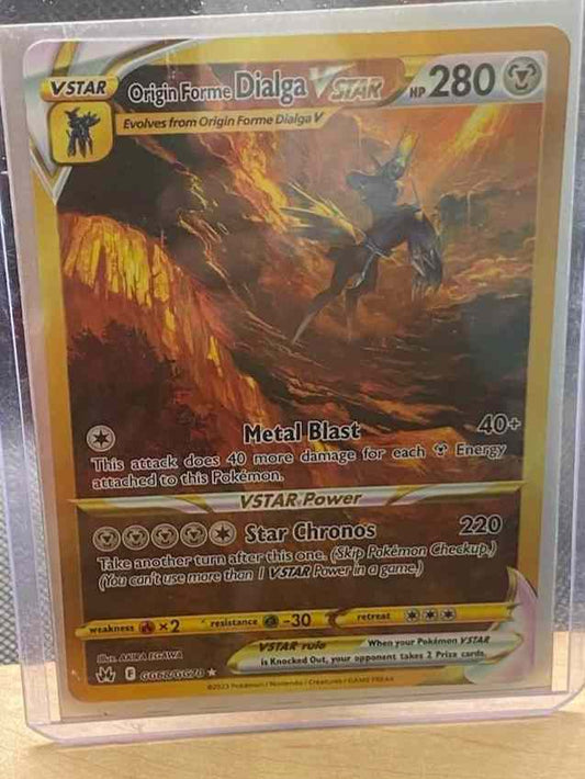 Crown Zenith GG68/GG70 Origin Forme Dialga VSTAR card, secret variant.