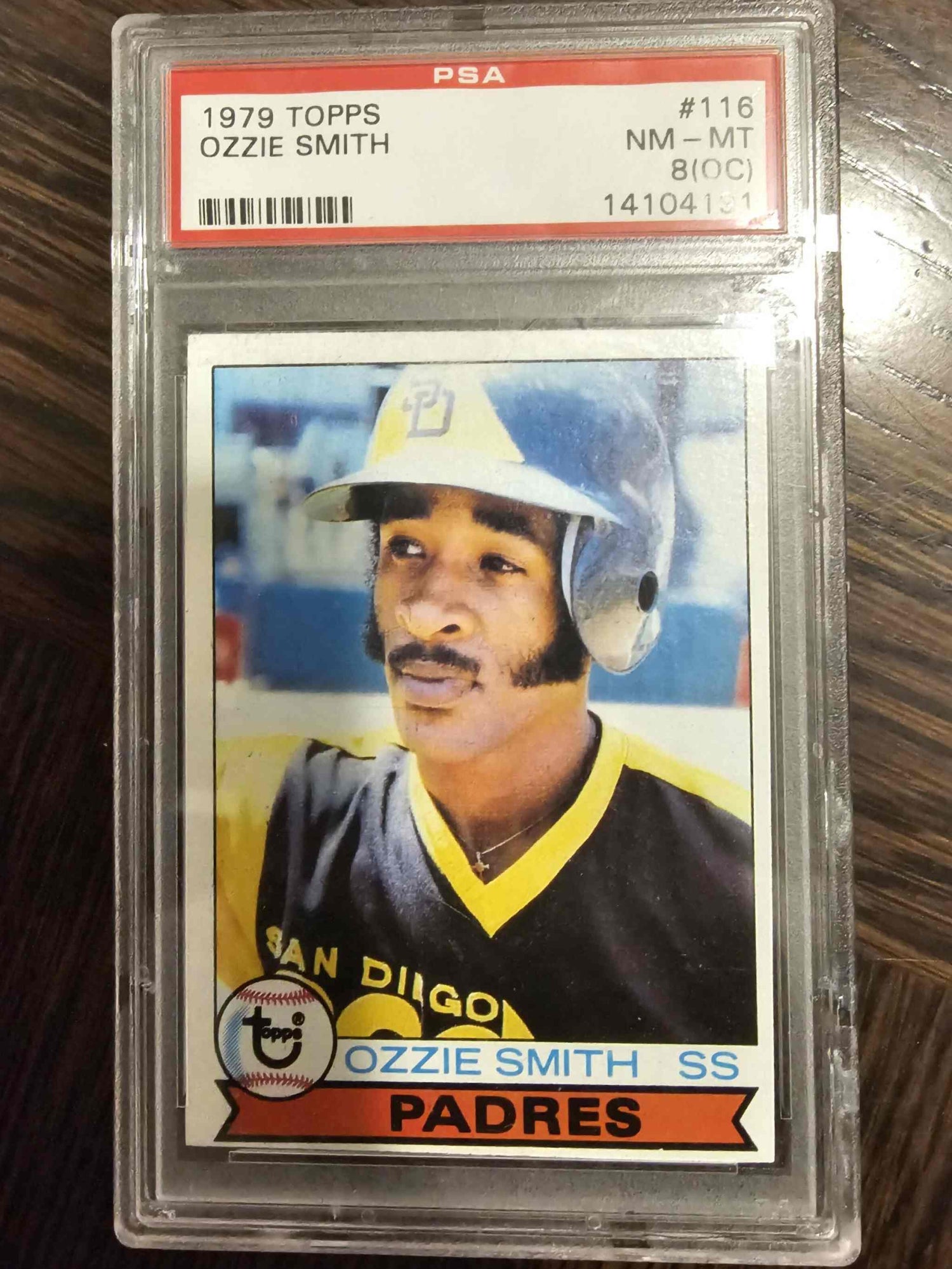1979 Topps Ozzie Smith rookie card, PSA 8 graded.